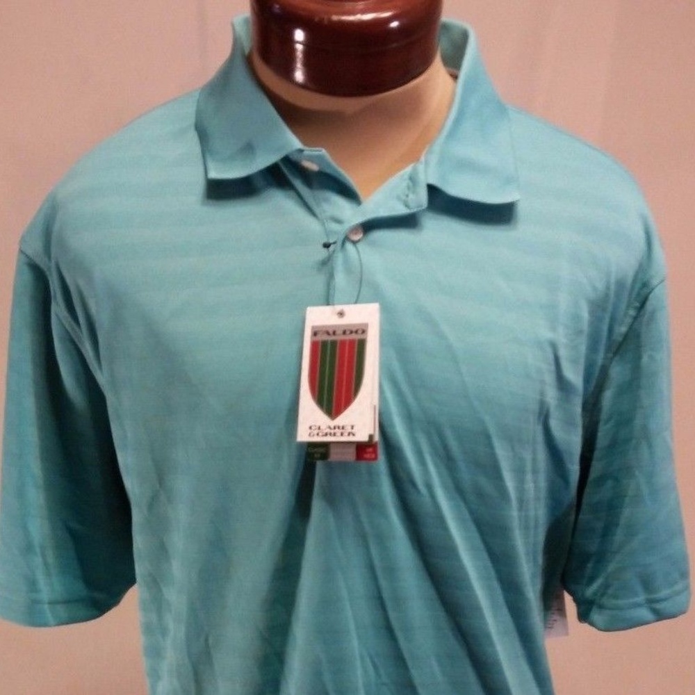 FALDO Claret & Green Polo Golf Shirt